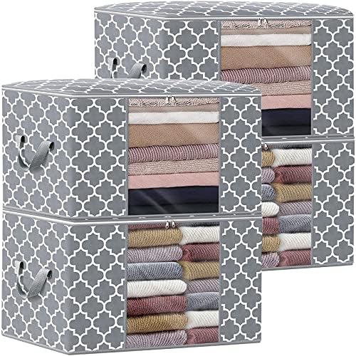 Storage Bags 100L 4Pack Clothes Organization and Storage Containers by WiseLife