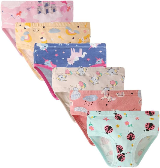 Hahan Girls Soft Panties Toddler Girls Cotton Underwear Kids Briefs