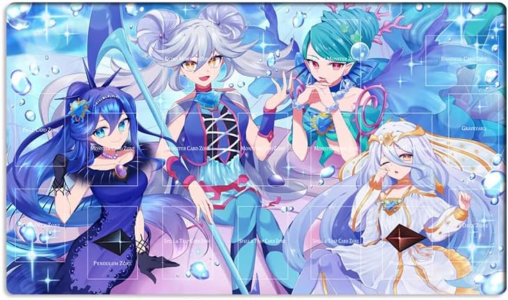 New Mlikemat Playmat Marincess TCG CCG OCG Trading Card Game Mat with Zones + Free Bag (ZD039-773-A)