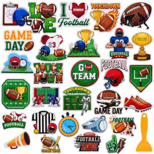 Fullhawl 30 Pcs Football Non Slip Shower Stickers, Sports Bathtub Safety by Fullhawl