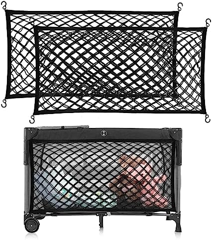 Stroller Wagon Cargo Net, Baby Stroller Organizer Mesh Cargo Net by BOUNHOHE