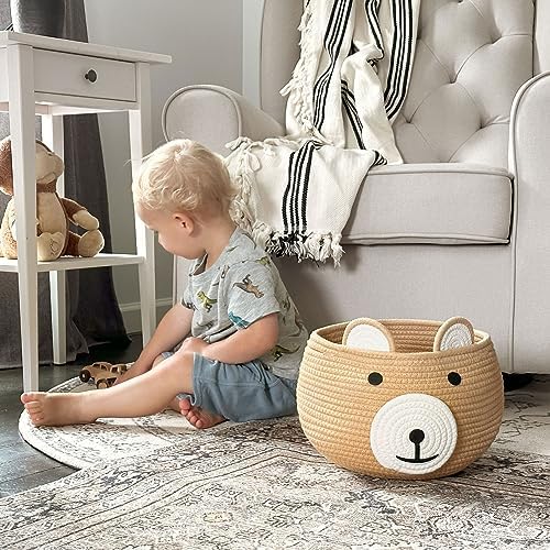CherryNow Baby Basket for Gifts Empty, Cute Bear Design - Image 7