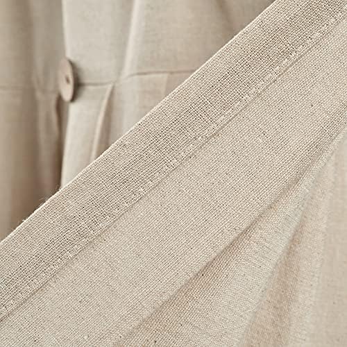 Lush Decor Linen Button Farmhouse Valance Curtians Dark Linen, Valances - Image 2