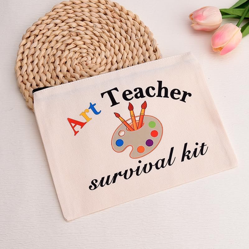 Funny Art Teacher Survival Kit Cosmetics Bag Pouch Zipper Makeup Bag - Image 6