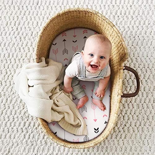 Stretch Fitted Bassinet Sheet Set BROLEX 2 Pack Cradle Sheets - Image 5
