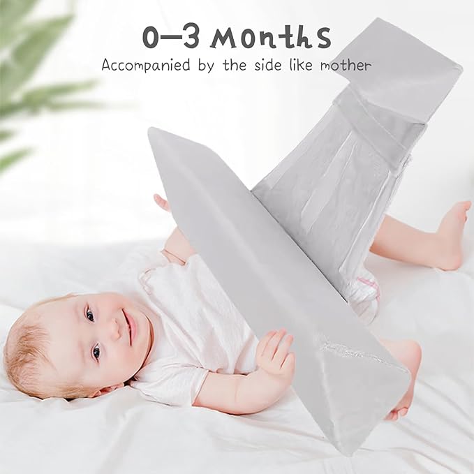 Baby Side Sleeper Weddge Breathable Pillow, Removable and Washable Breathable,Original Down Alternative Pillow for Sleeping - Bedding for Back, Stomach or Side Sleepers