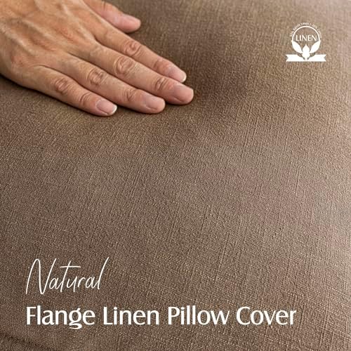Foindtower Linen Solid Decorative Throw Pillow Covers 18x18 Cocoa Brown - Image 2