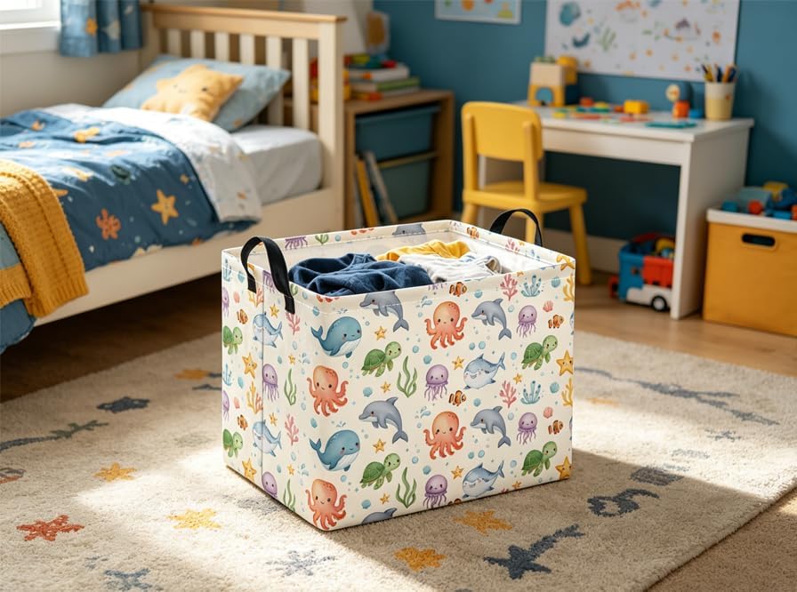 Rectangular Baby Kids Storage Basket - Image 5