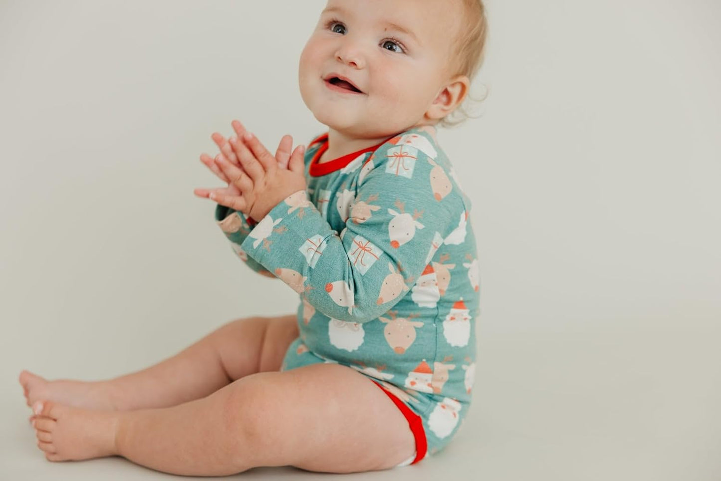 Copper Pearl Long Sleeve Bodysuit Baby: Ultra Soft Baby for Newborns, Boys, and Girls - Stylish, Comfortable, Overlap Shoulders, Premium Knit Fabric - 12-18 Months, Prancer