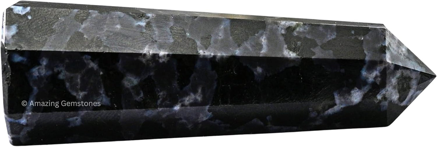 Amazing Gemstone Indigo Gabbro Crystal Towers - Natural Healing Crystal Point Obelisk for Reiki Healing and Crystal Grid (2 Inch to 3 Inch)