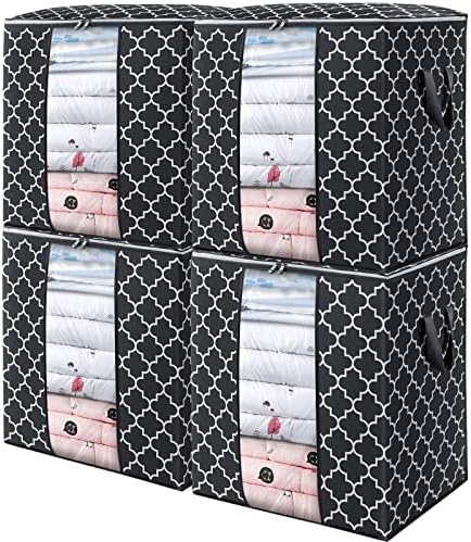 Storage Bags 4 Pack 100L Clothes Organization and Storage Containers by WiseLife