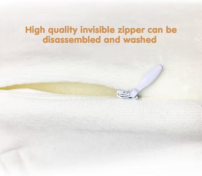 Baby Side Sleeper Weddge Adjustable Soft and Breathable Pillow,Gray-1Box