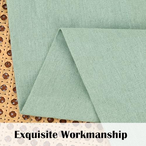 FRAMICS Boho Kitchen Curtains 36 Inch Length, Farmhouse Cotton Linen Tier - Image 4