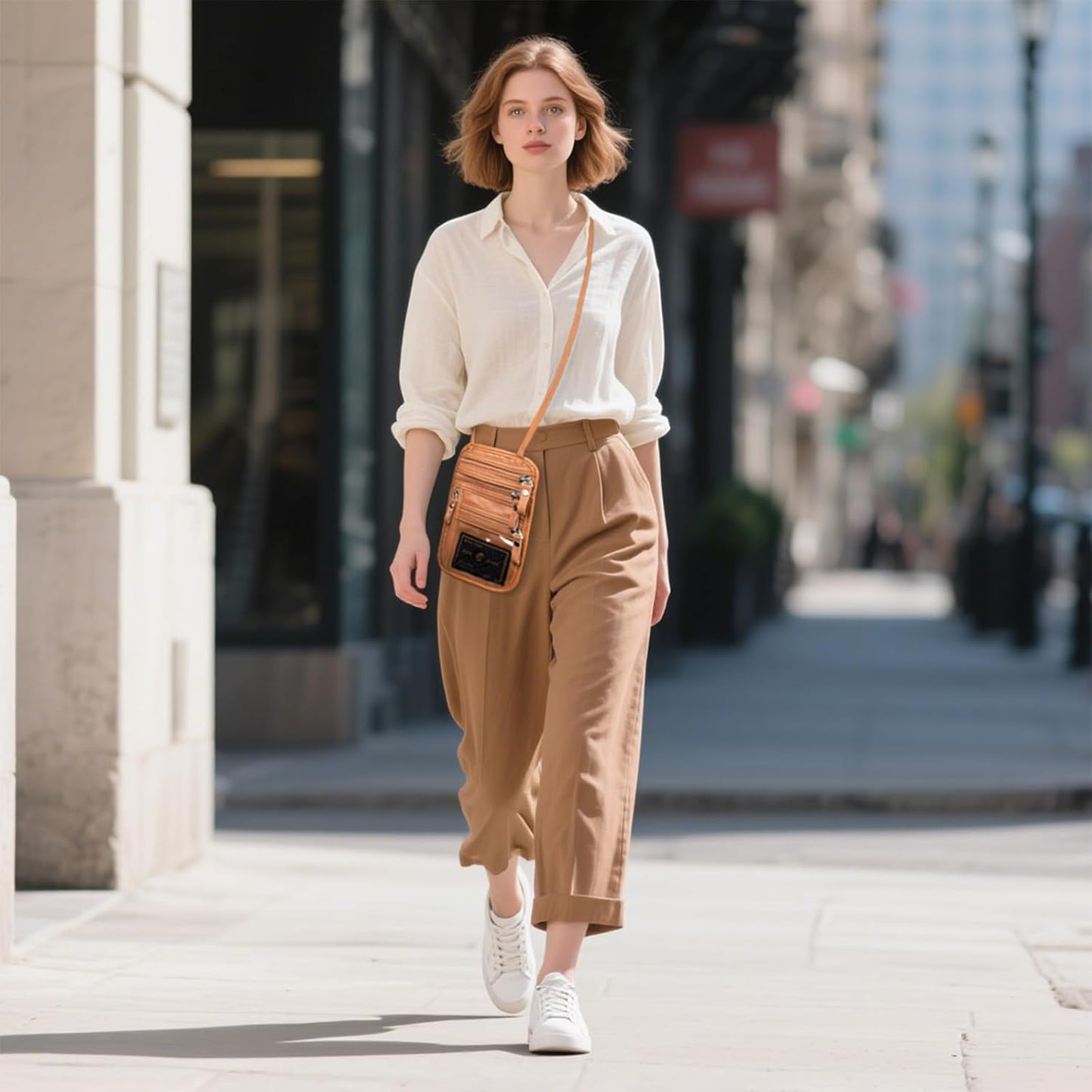 Neck Wallet - Rfid Wallet Women - passport holder for travel - Travel Wallet Passport Holder For Travel Women - 10.3x6.8inch (Yellowish Brown)