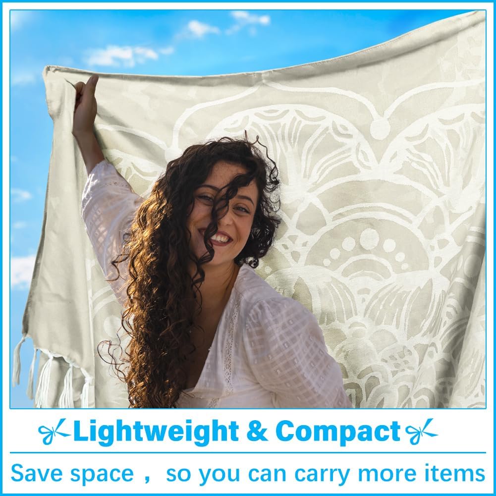 Oversized Turkish Beach Towel Blanket XXL Cotton Sandproof Towels Boho Woven Extra Large Big Sand Free Giant Throw Thick Blankets Huge Quilt XL Picnic Camping Necessities Cloud For Adult Gifts