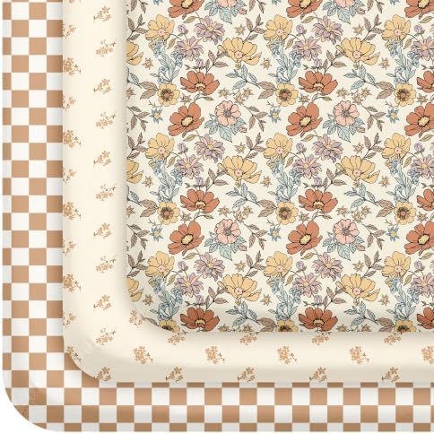 3 Pack Baby Crib Sheets for Boys Girls 52x28 Fitted Crib Sheet by CivaruaKids