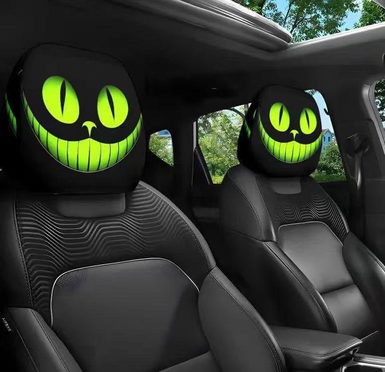 Funny Cartoon car headrest Cover, 2 Pieces Set of Cute Funny Eyes, Suitable by Unknown