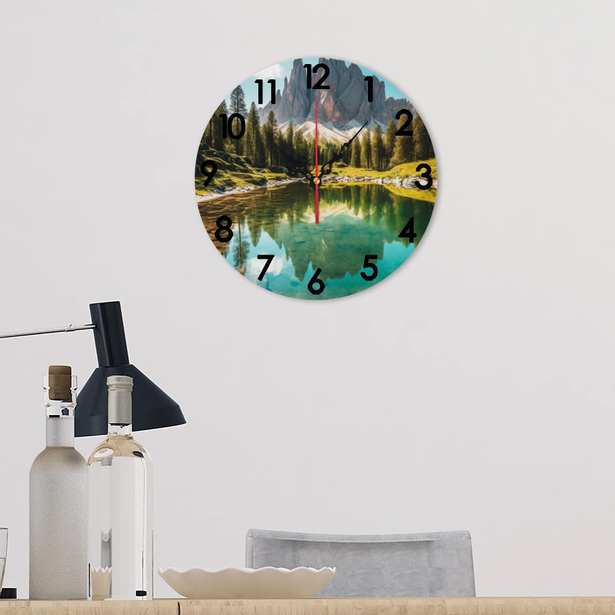 Generic Custom Wall Clock Personalized Picture Hanging Time Clocks Silent Non Ticking Round Decoration for Kitchen Family Friends Gifts