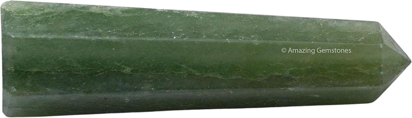 Amazing Gemstone Green Aventurine Crystal Towers - Natural Healing Crystal Point Obelisk for Reiki Healing and Crystal Grid (3 Inch)