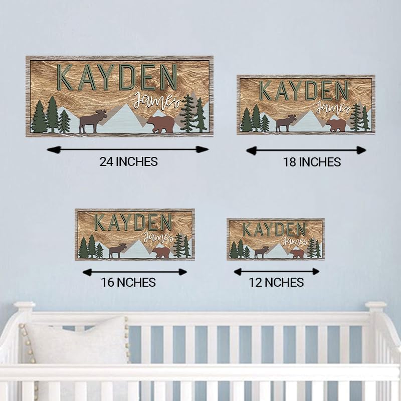 Personalized Wooden baby name sign - Image 5
