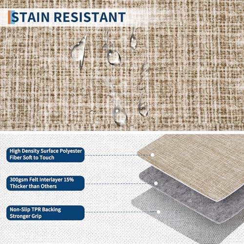 GarveeHome Washable Runner Rug 2x10 Modern Bordered Hallway Runner Rug - Image 5