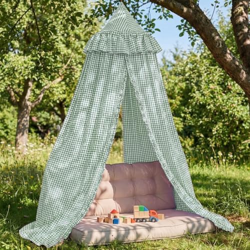 SmoothNovelty Gingham Plaid Bed Canopy by SmoothNovelty
