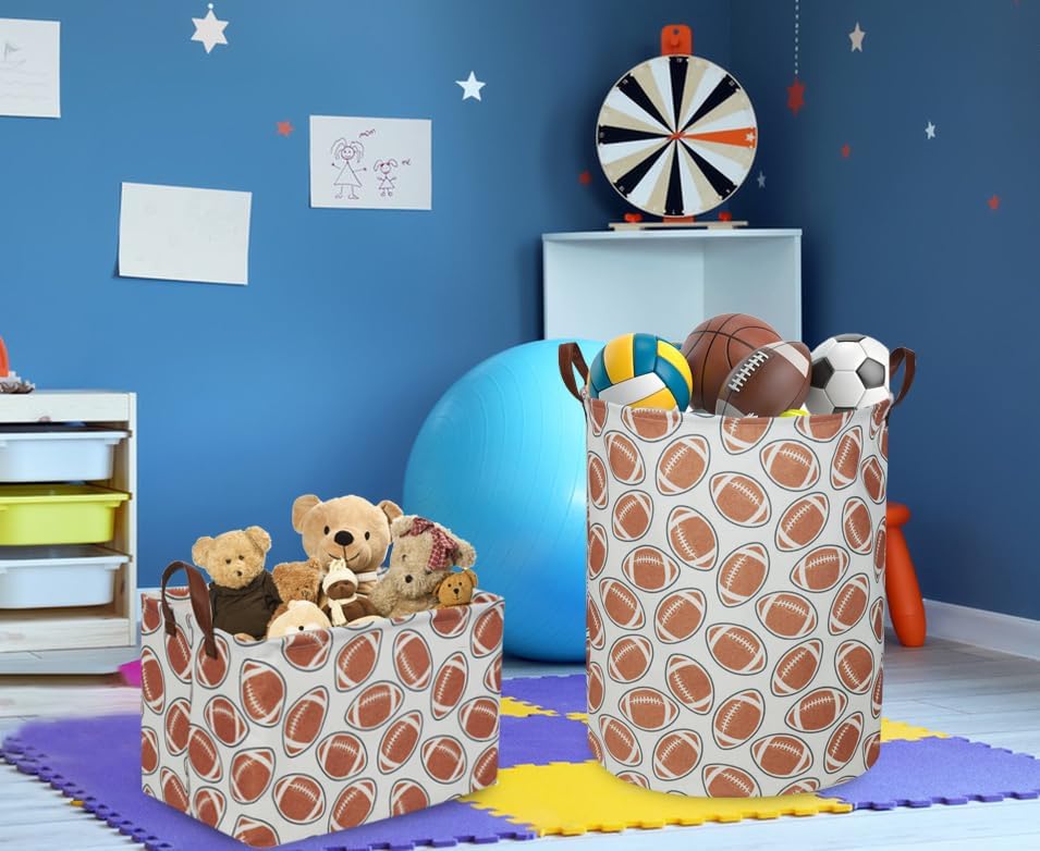 Essme Rectangular Football Baskets, Kids Storage Box, Toy Bin - Image 4