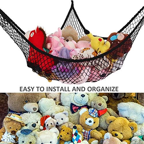 Stuffed Animal Hammock, Jumbo Toy Storage Net 83" Wall Sling Corner Extra Large - Image 5
