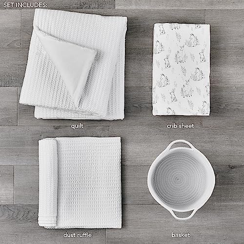 Levtex Baby - Mills Waffle Crib Bed Set - Baby Nursery Set - White - White - Image 2