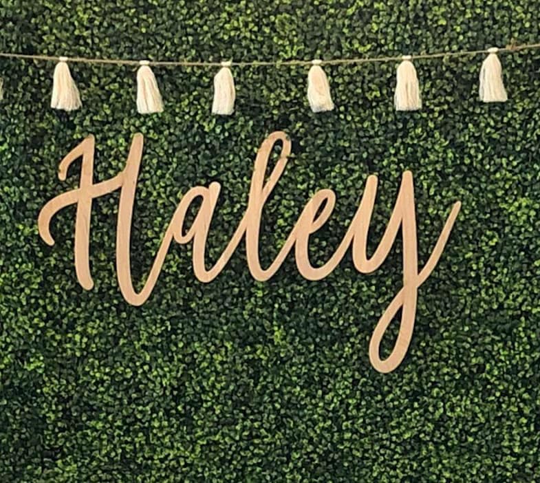 Personalized Wood Sign, Laser Cut Birch Plywood, Select Favorite Font, Size and by ProfessionalArtworkCorp