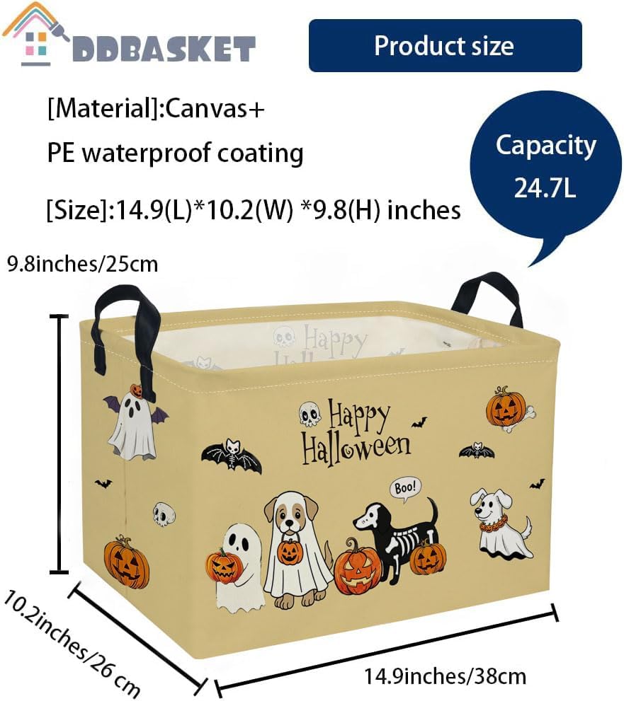 RectangleHalloween Baskets Dog Basket Cute Storage Bin - Image 2