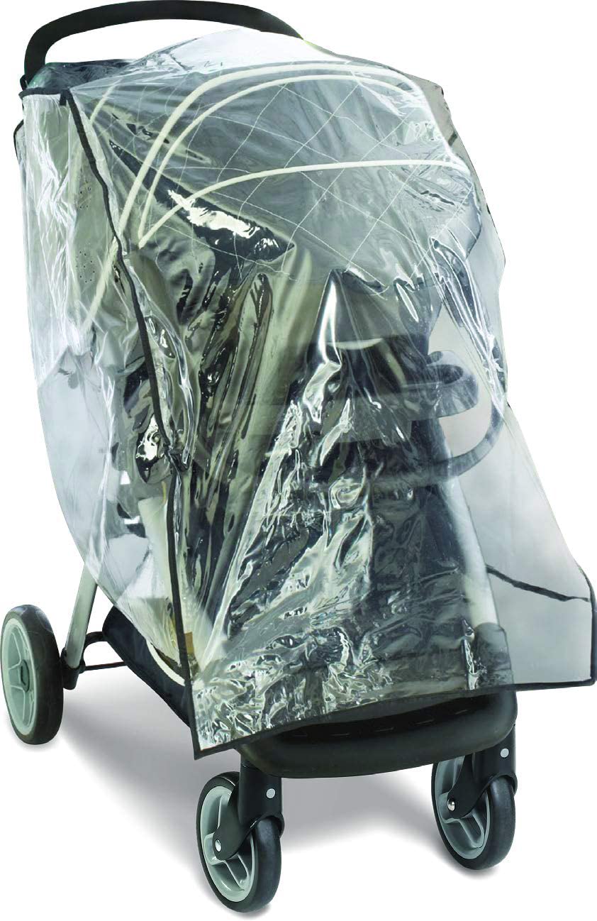 Graco Travel System Weather Shield, Baby Rain Cover, Universal Size to fit Most Travel Systems, Waterproof, Windproof, Ventilation, Sun Protection, Shade, Umbrella, Pram, Vinyl, Plastic, Clear