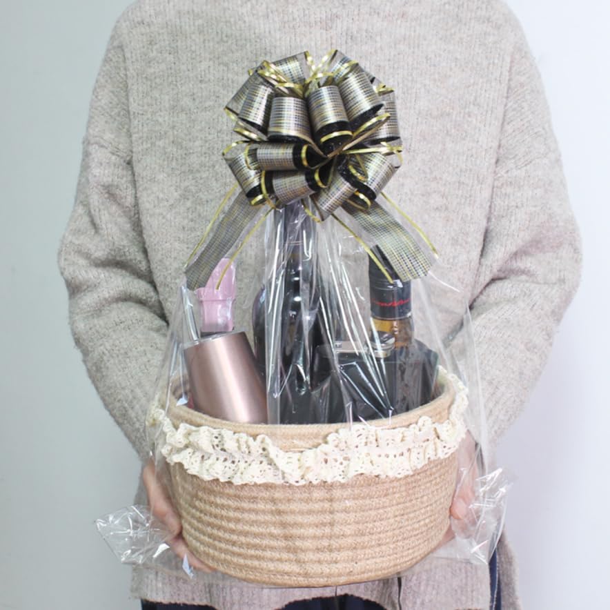 Basket for Gifts, Small Cute Decorative Jute Baskets for Baby - Image 3