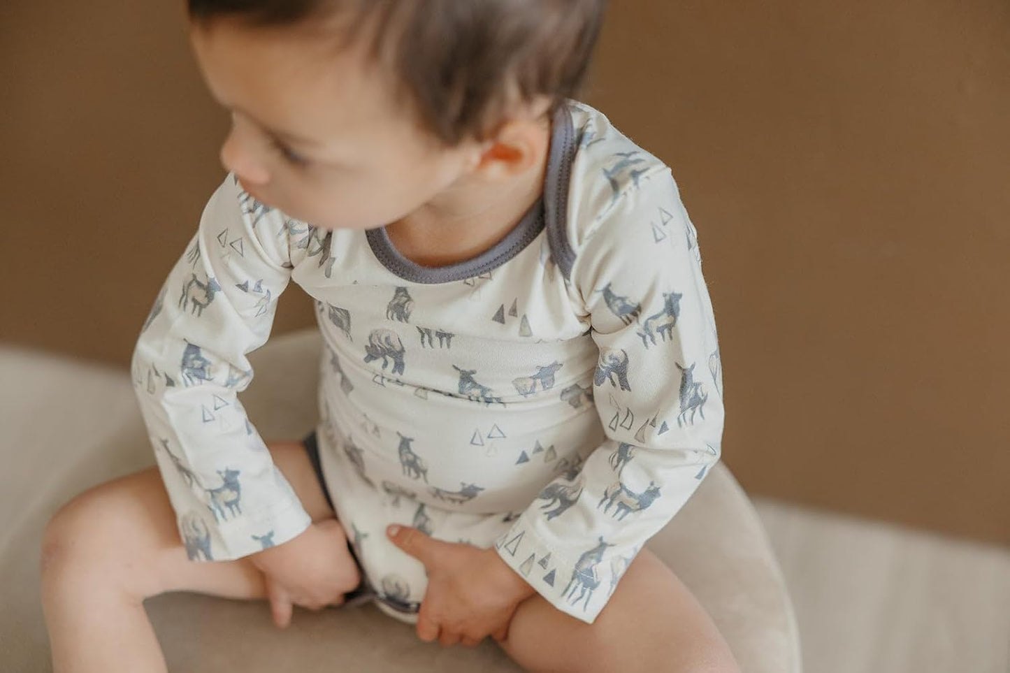 Copper Pearl Long Sleeve Bodysuit Baby: Ultra Soft Baby for Newborns, Boys, and Girls - Stylish, Comfortable, Overlap Shoulders, Premium Knit Fabric - 3-6 Months, Cody