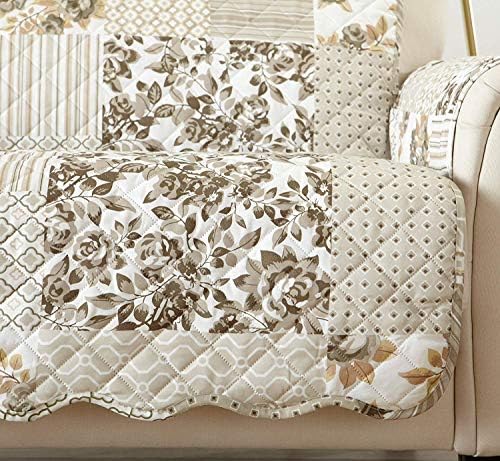 Great Bay Home Reversible Patchwork Loveseat Cover - Image 4
