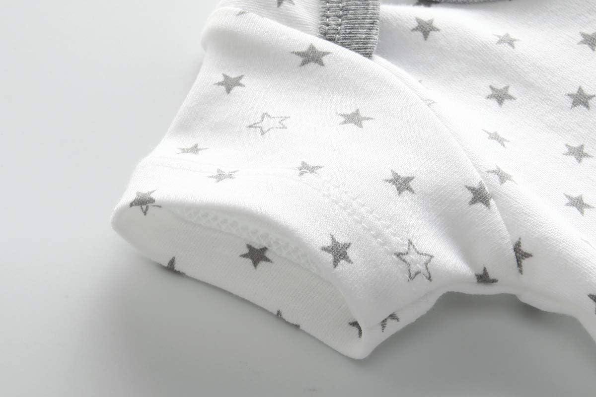 Kiddiezoom Baby Bodysuit Newborn Short Sleeve baby One-Piece Cotton 5-Pack baby clothes