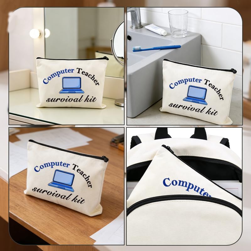 Computer Teacher Survival Kit Funny Computer IT Programmer Teachers Makeup Bag - Image 4