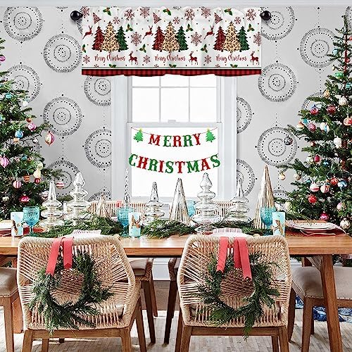 Merry Christmas Valance Kitchen Curtains - Image 3