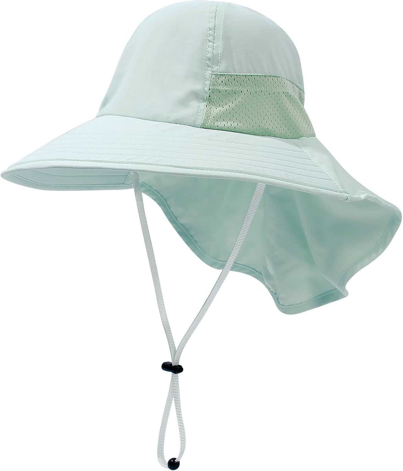 CHUNG Baby Sun Protection Hat Summer Toddler Adjustable UPF 50+ Wide Brim Neck Flap Beach Caps Boys Girls 1-12 Years Kids
