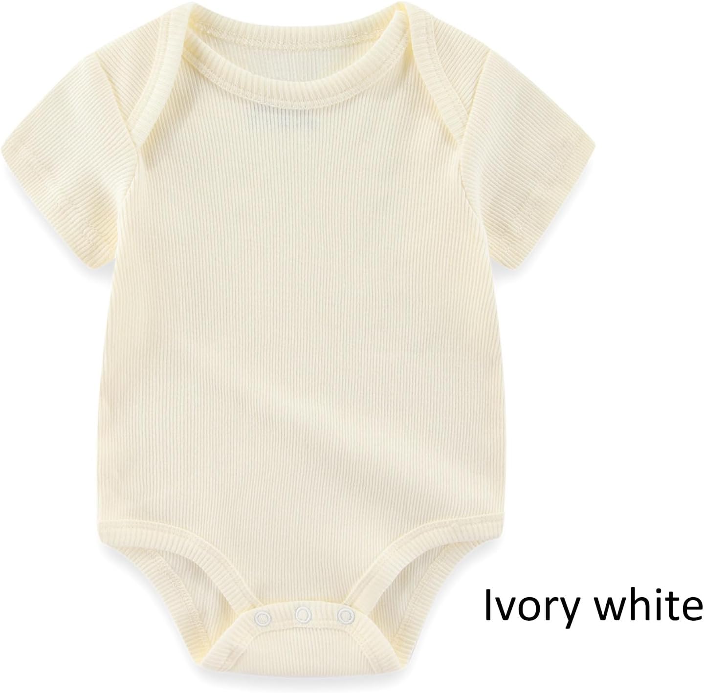 Baby Bodysuit and Pant Set Summer Ribbed Mix Match Infant Boy Girl Clothes Outfits