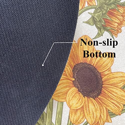 UKELER Sunflower Bath Mat 31.5''×19.6'' Rubber Backed Bathroom Rug Non Slip - Image 5