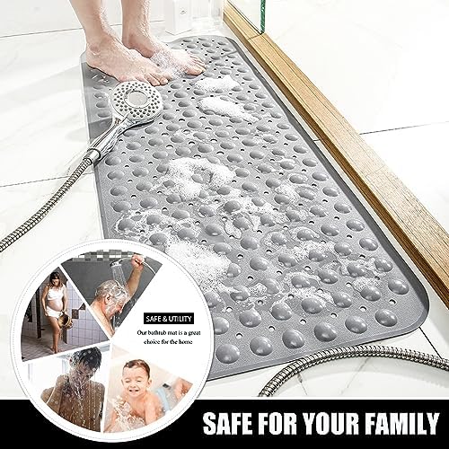 Non Slip Bathtub Shower Mat, Extra Long Bath Mat - Image 6