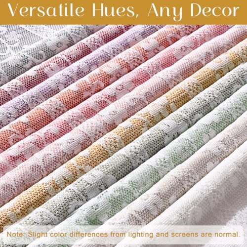 ASPMIZ Linen Kitchen Curtains Double Layer Kitchen Window Curtains 24 Inch - Image 4