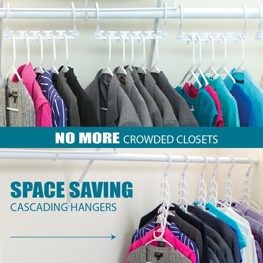 Wonder Hanger Max 20-Pack Space-Saving Hangers, 360° Hooks - Image 6