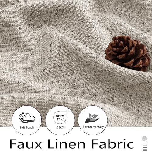 Valances for Windows, Light Filtering Faux Linen Textured Small Short Window - Image 3