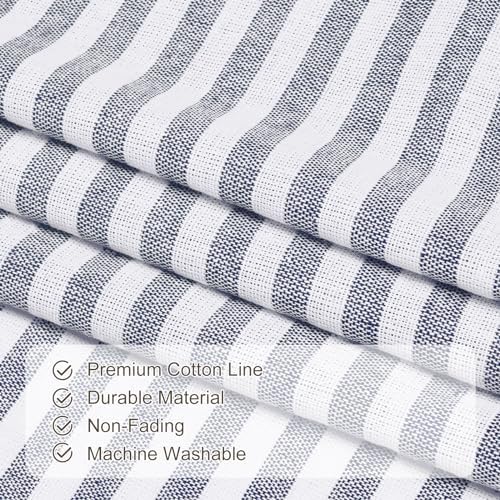 ASPMIZ Cotton Linen Farmhouse Kitchen Curtains, Boho Rustic Button Tier - Image 4