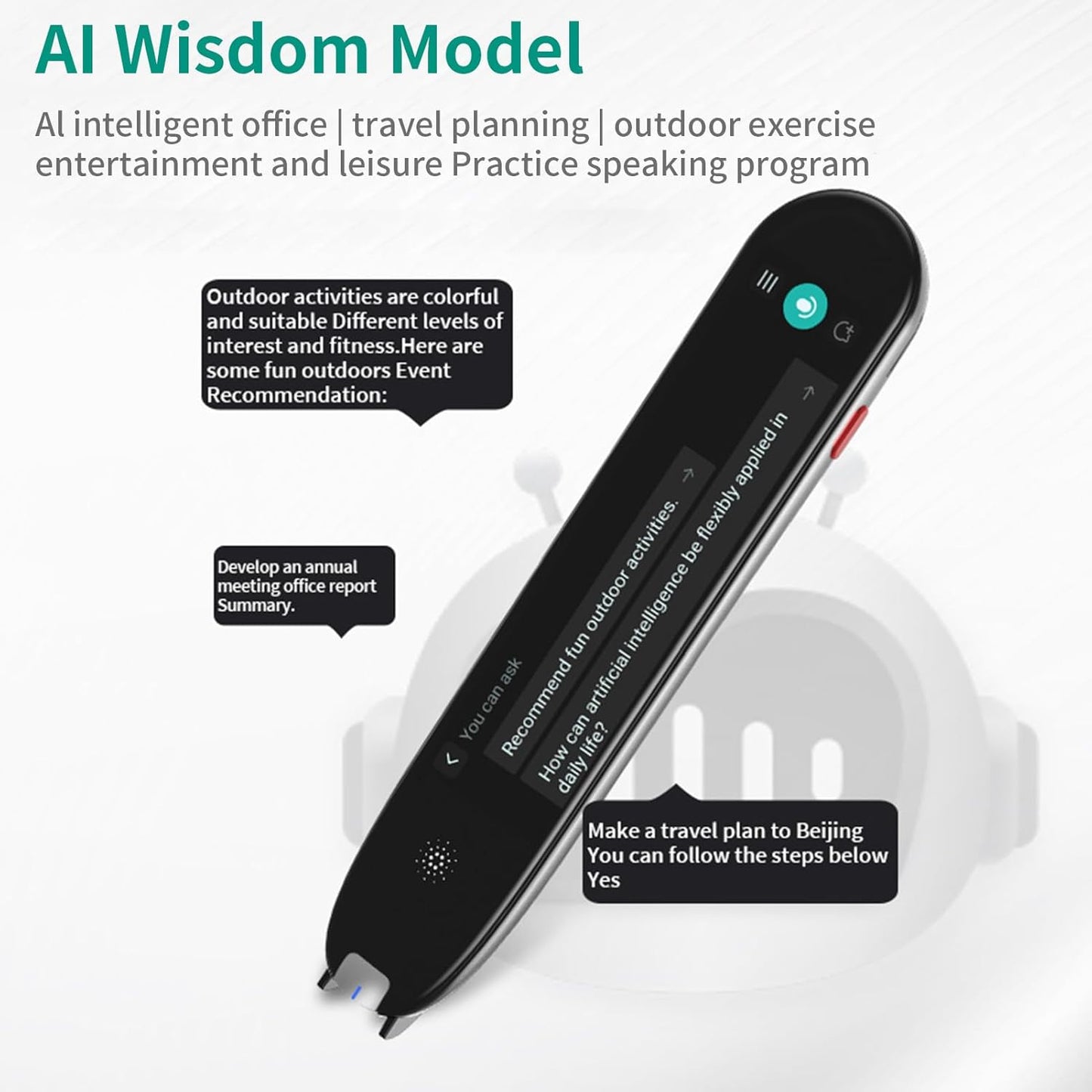 Translation Pen, Reading Pen for Student & Adults, Assistive Tool for Dyslexia & Scan Reader Pen OCR Digital Pen Reader, Reading Support & Language Learners, Translator Pen for 134+ Languages