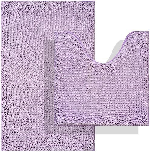BOANKODU Bathroom Rugs Sets 2 Piece, Absorbent Bath Mat by BOANKODU