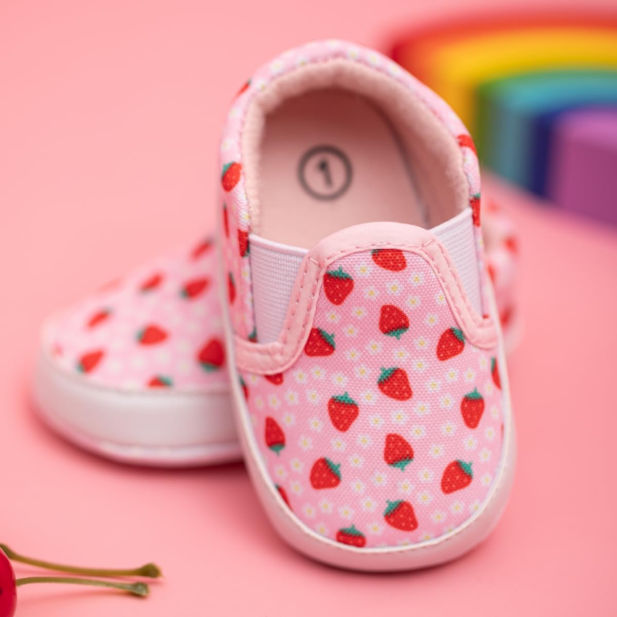 Morbido Infant Baby Boys Girls Canvas Sneaker Toddler Slip On Anti Skid Newborn First Walkers Candy Shoes for 0-18 Months