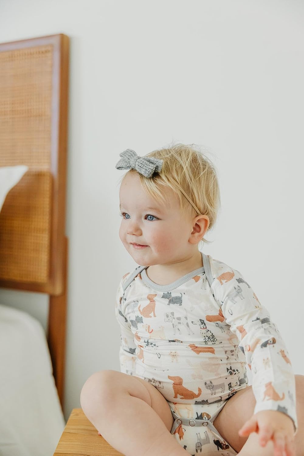 Copper Pearl Long Sleeve Bodysuit Baby: Ultra Soft Baby for Newborns, Boys, and Girls - Stylish, Comfortable, Overlap Shoulders, Premium Knit Fabric - 12-18 Months, Rufus
